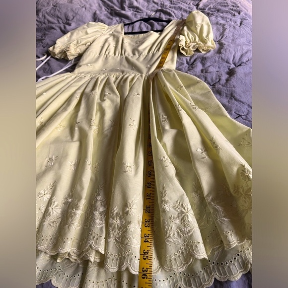 Circle Eight Square Dance Fashions Yellow Flowy Western Cowgirl Dress. Size M/L - Picture 12 of 12